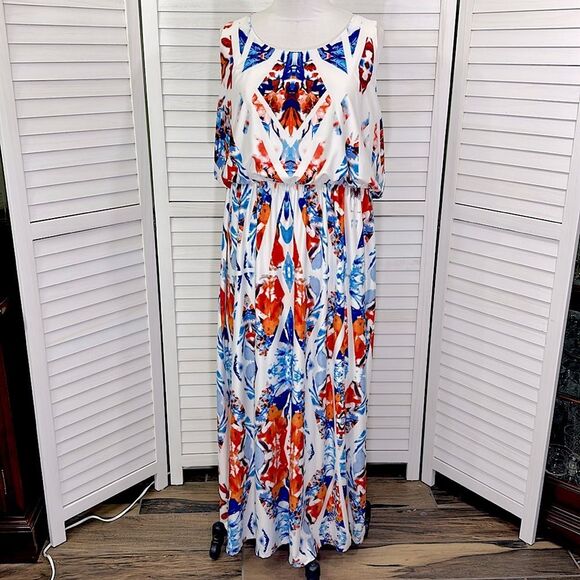 Cato Maxi Dress 22WP 24WP Sleeveless Kaleidoscope Print - Picture 2 of 11